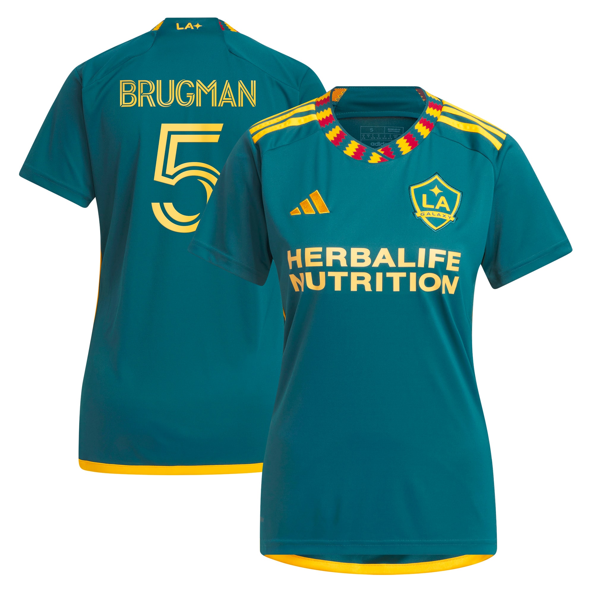 Gastón Brugman LA Galaxy Women's 2023 LA Kit Replica Player Jersey – Green