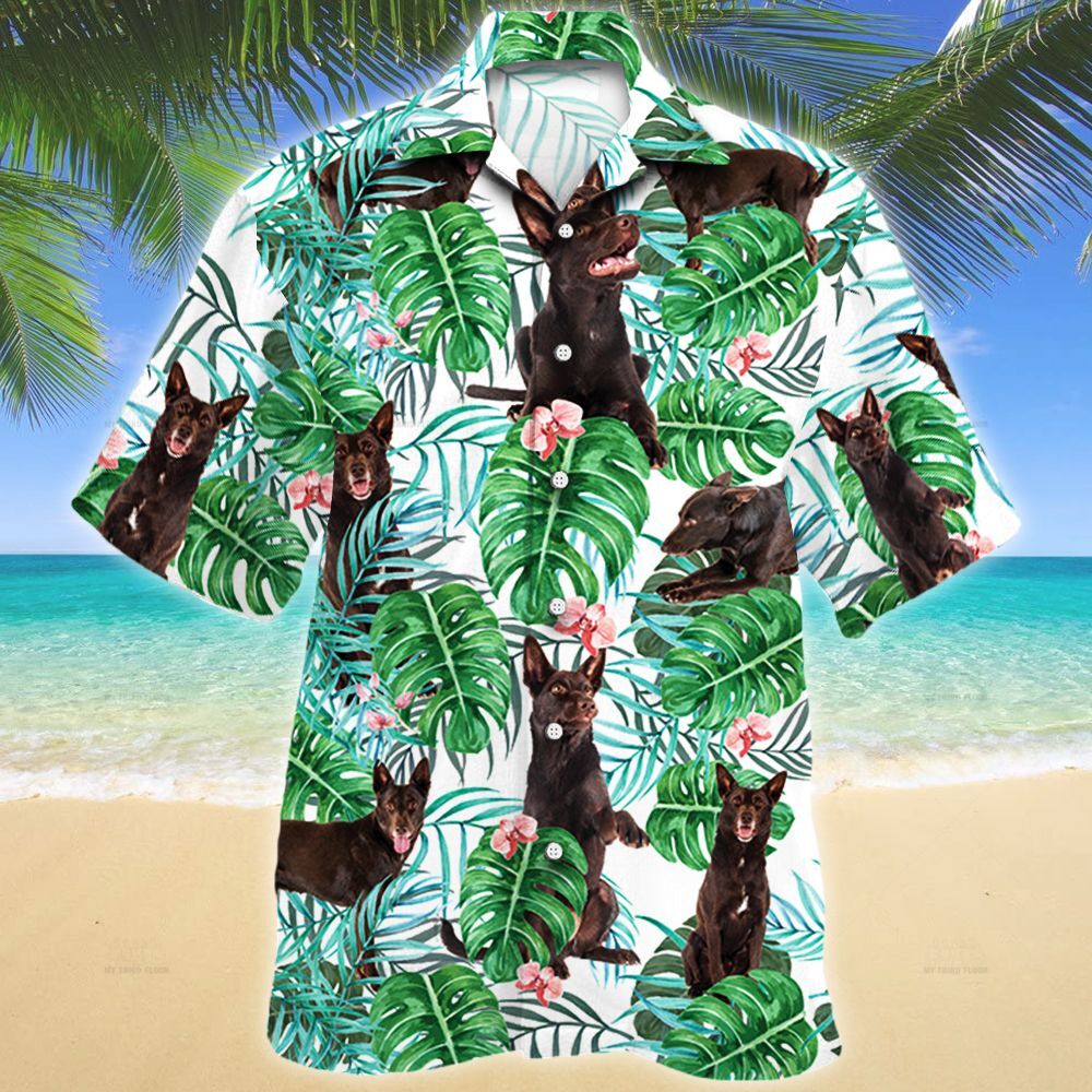 Australian Kelpie Dog Tropical Plant Hawaiian Shirt Ha78058