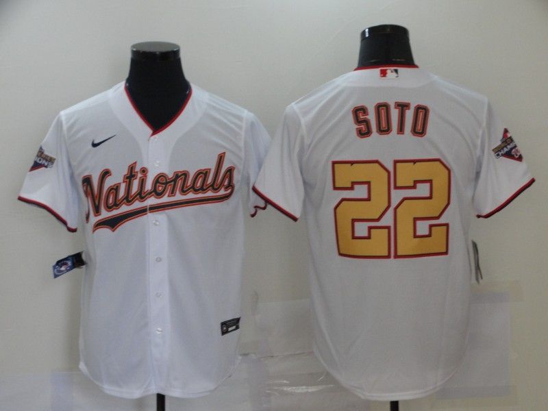 Washington Nationals Juan Soto #22 2020 MLB White Jersey