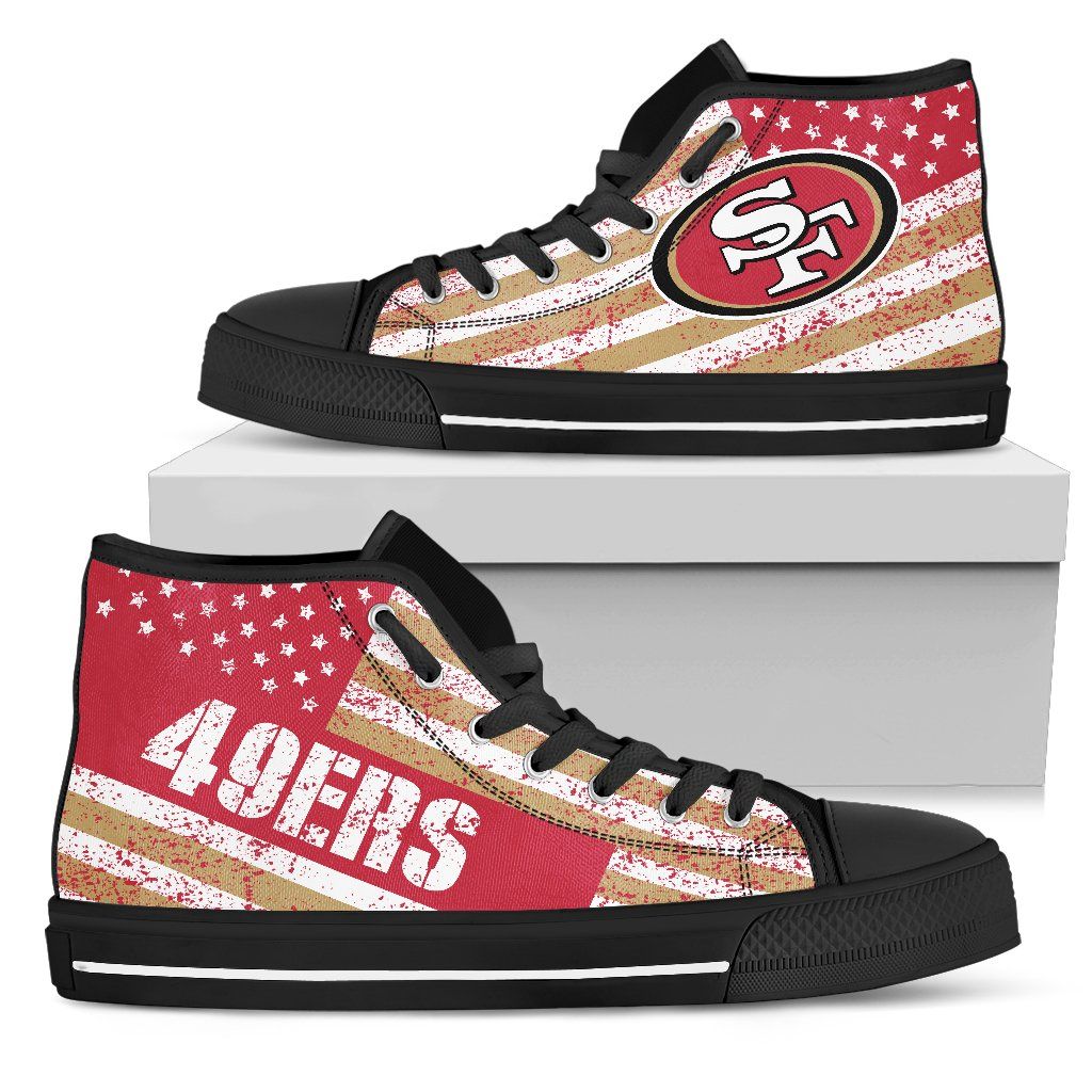 America Flag San Francisco 49Ers High Top Shoes