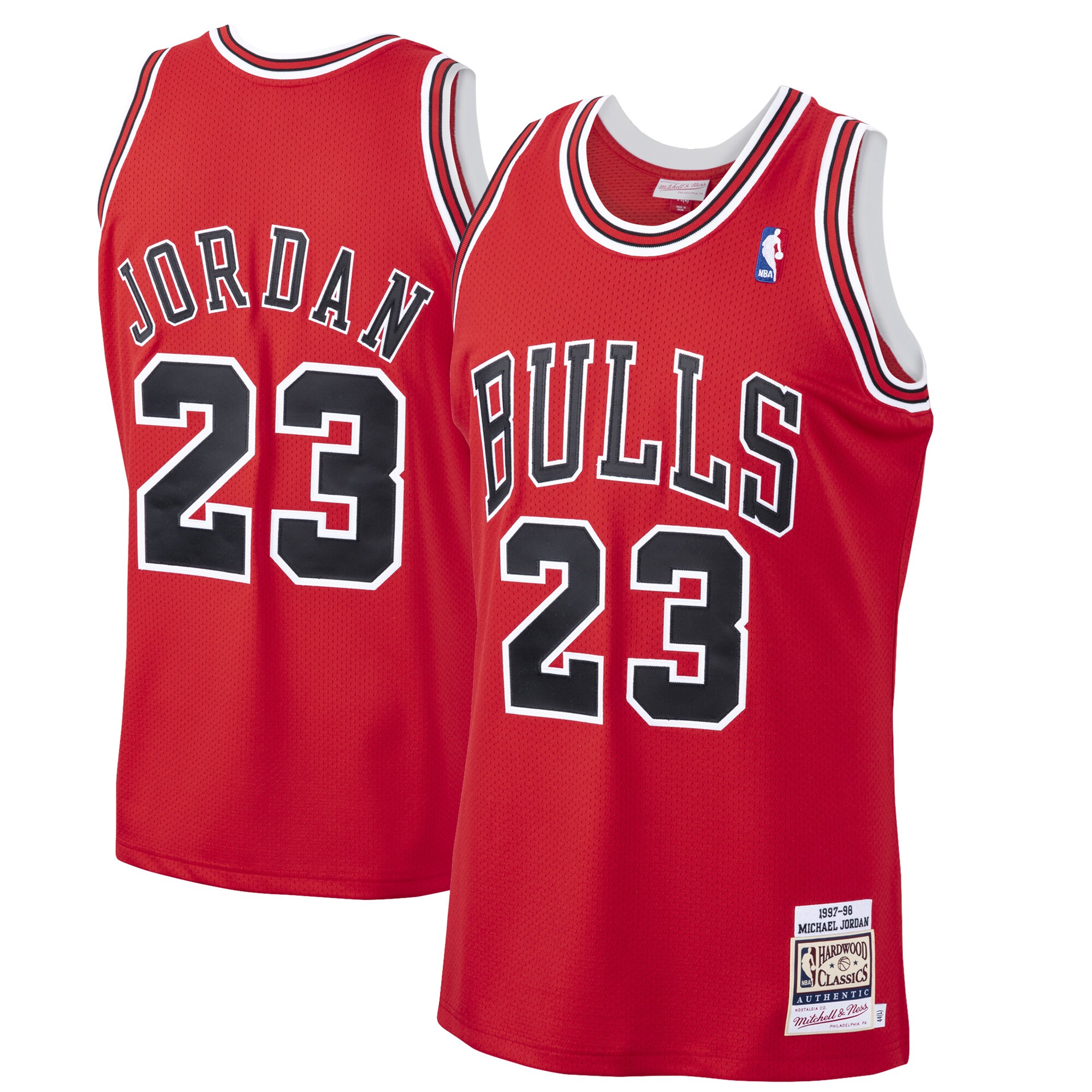 Michael Jordan Chicago Bulls Mitchell & Ness 1997-98 Hardwood Classics Authentic Player Jersey – Red