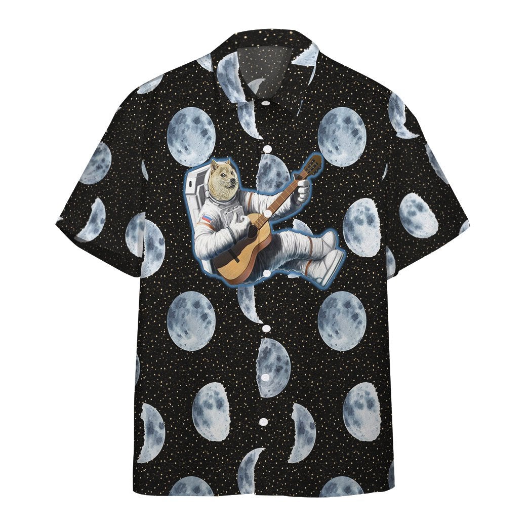 Doge Astronaut Playing Guitar Aloha Hawaii Shirts For Men Women Ha36533