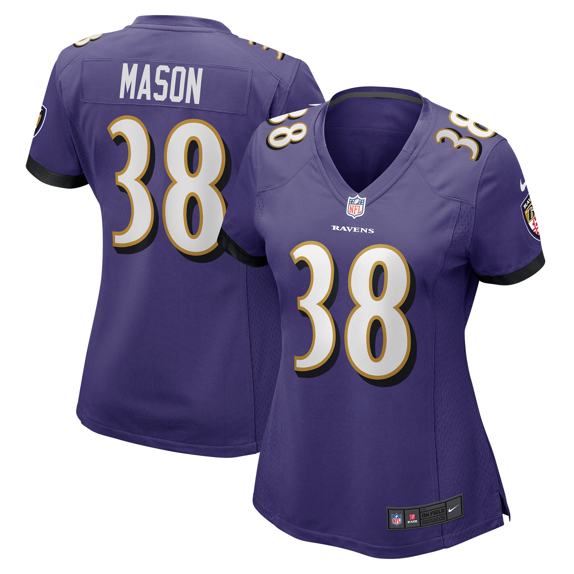 Ben Mason Baltimore Ravens Women's Game Jersey – Purple