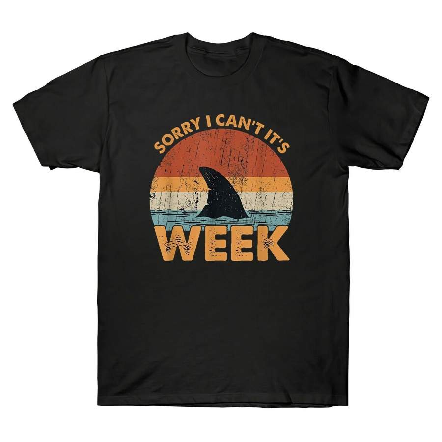 Sharks Week Sorry I CanT for Shark Lover Vintage T Shirt Men