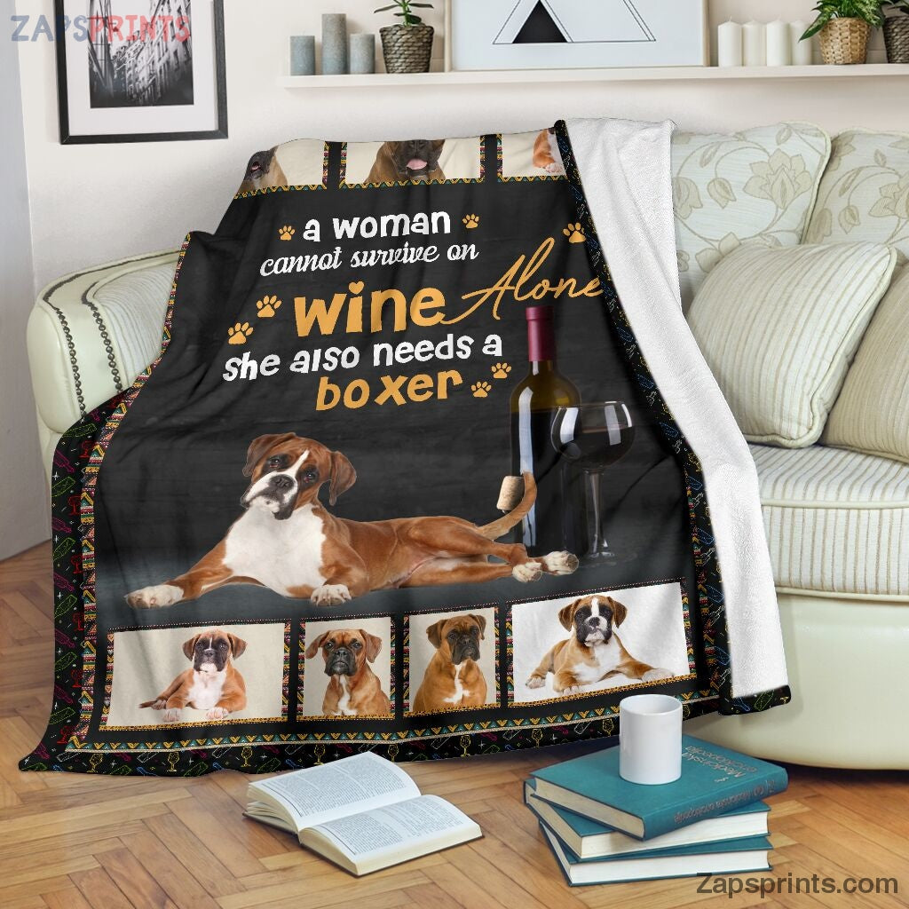 Boxer Wine She Need Blanket – Cool Gift Ideas