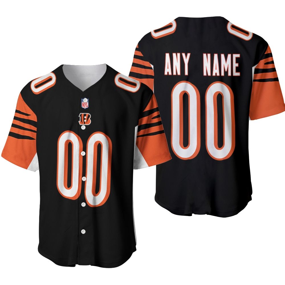 Cincinnati Bengals NFL American Football Team Black 2019 3D Designed Allover Custom Gift For Bengals Fans Baseball Jersey