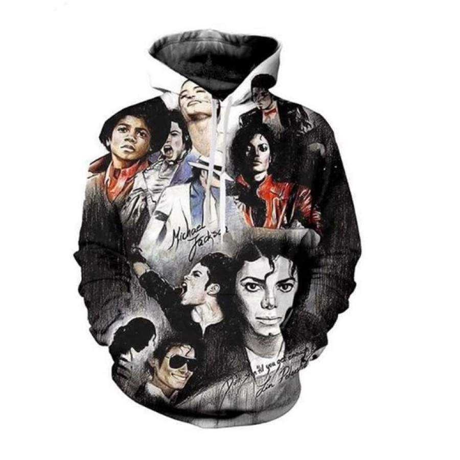 Alisister Michael Jackson Print 3D Hoodies Sweatshirt Men Women Plus Size Outfits Pullover Commemorative Clothing Dropship