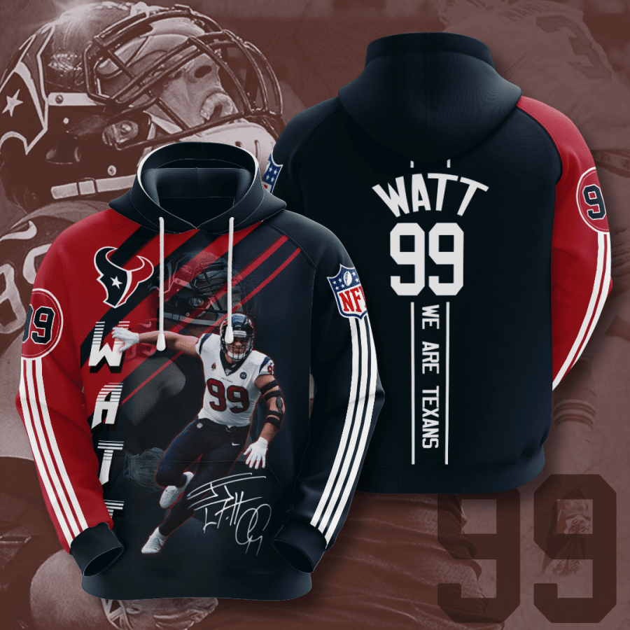 Houston Texans J.J. Watt 48 Unisex 3D Hoodie Gift For Fans