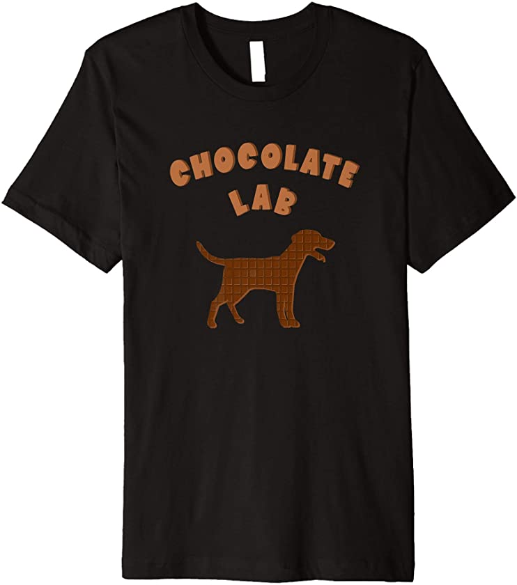 Chocolate Lab Candy Labrador Retriever Silhouette Dog Lover Premium T-Shirt