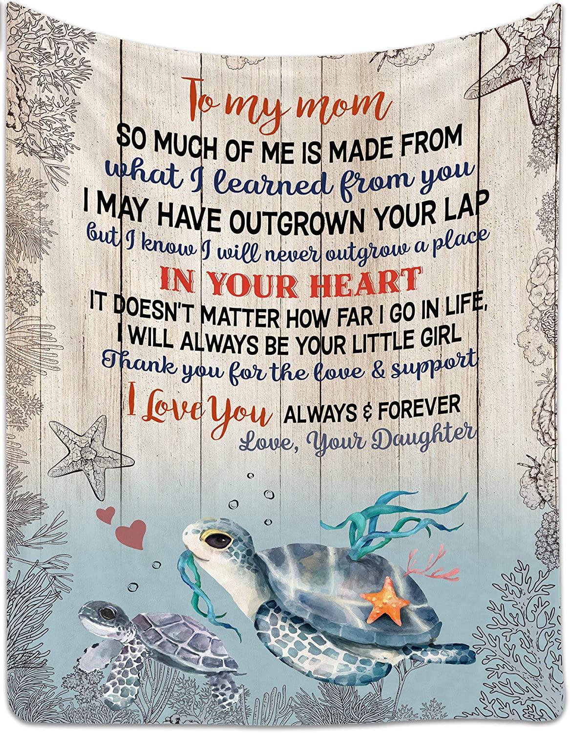 To My Mom I May Have Outgrown Your Lap – Gift For Mom For Mother’S Day, Unique Gifts Home Decor Gift For Family – Sherpa Blanket Fleece Blanket