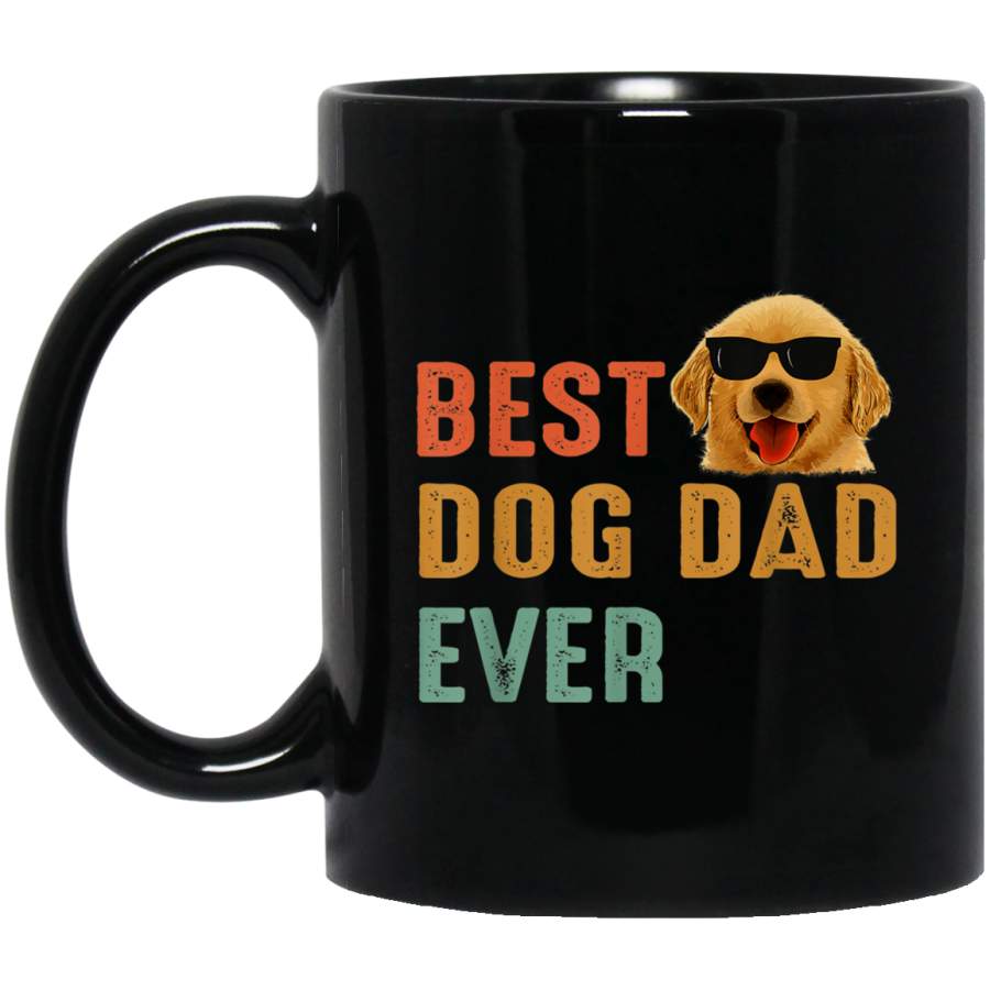 Vintage Best Golden Retriever Dog Dad Ever Puppy Mug