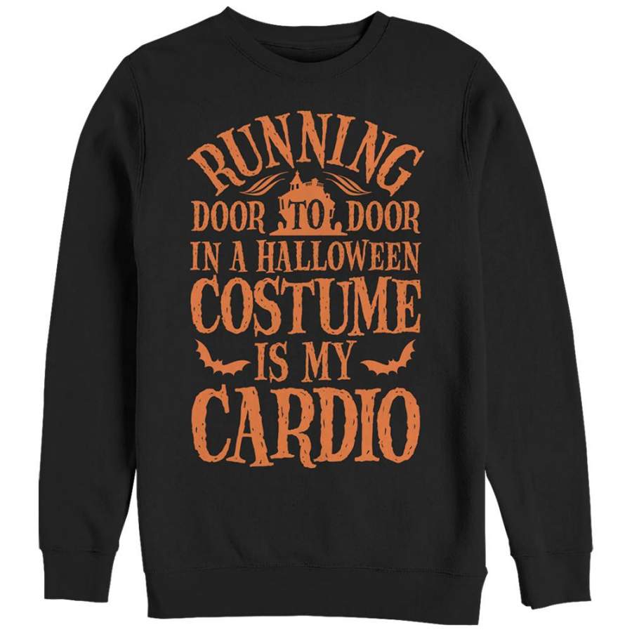 CHIN UP Women’s Halloween Costume Cardio  Sweatshirt Black