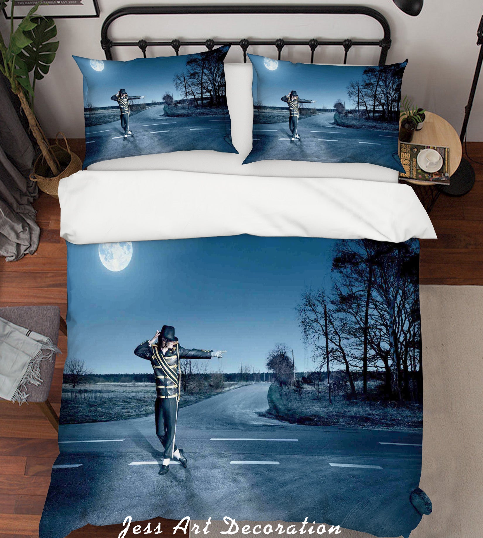 3D Rock Star Michael Jackson Quilt Cover Set Bedding Set Pillowcases 06