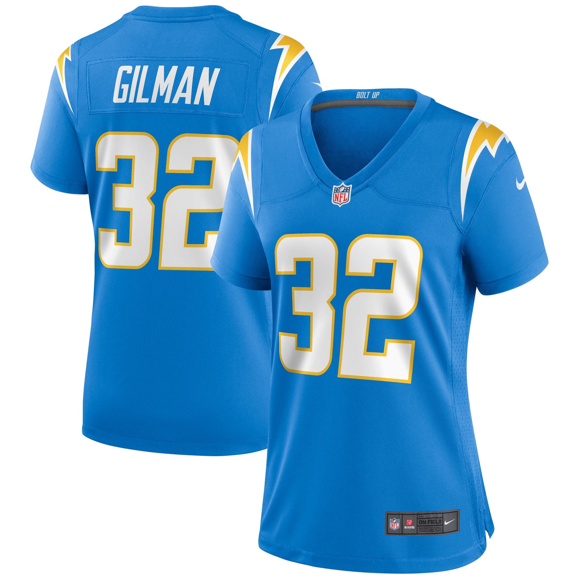 Alohi Gilman Los Angeles Chargers Women's Game Jersey – Powder Blue