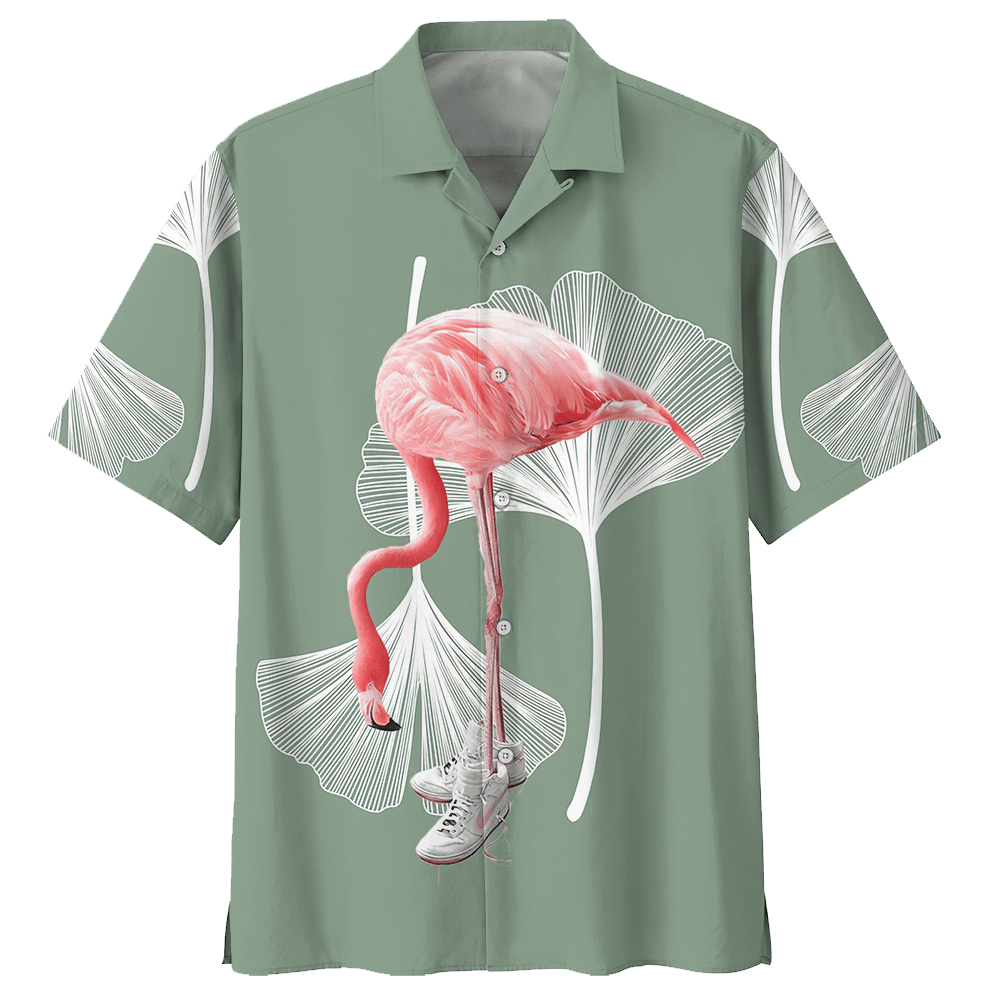 Flamingo Green High Quality Unisex Hawaii Shirt For Men And Women Ha36208