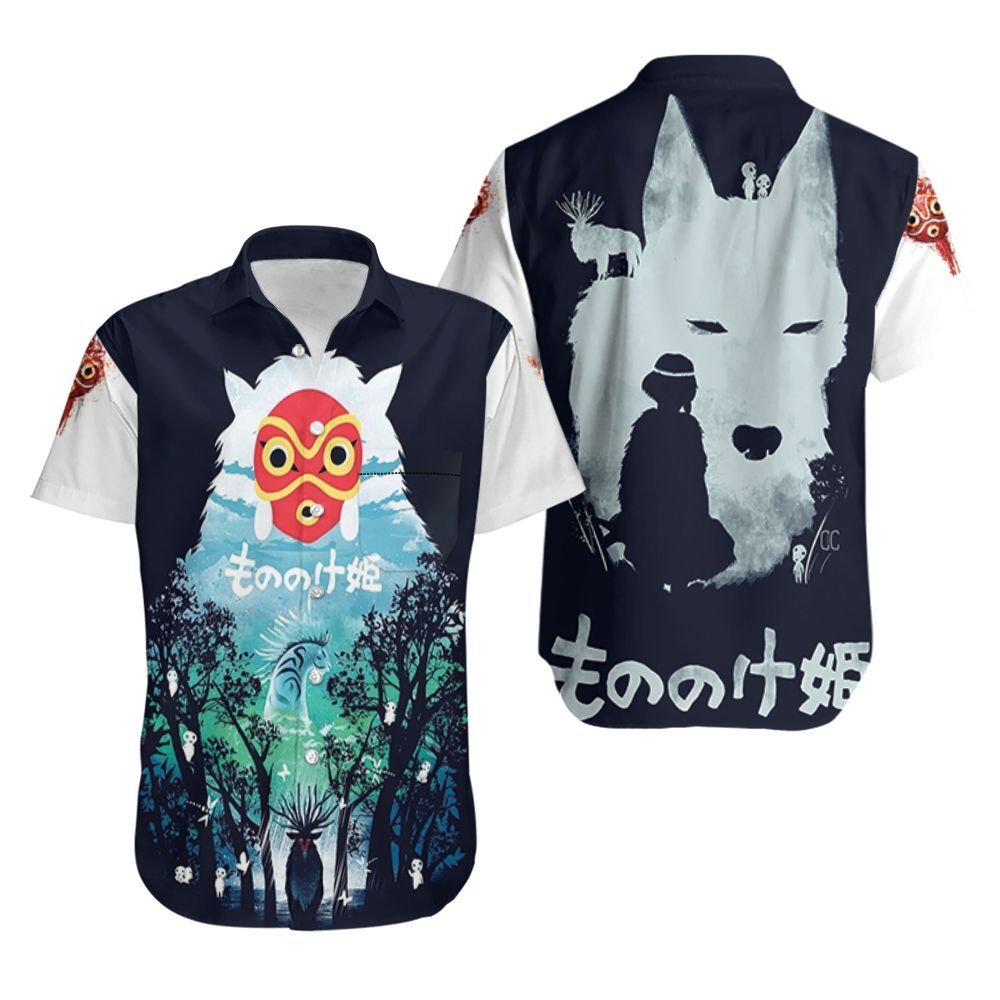 The Soul In The Forest Shishigami Deer God Princess Mononoke Hawaiian Shirt