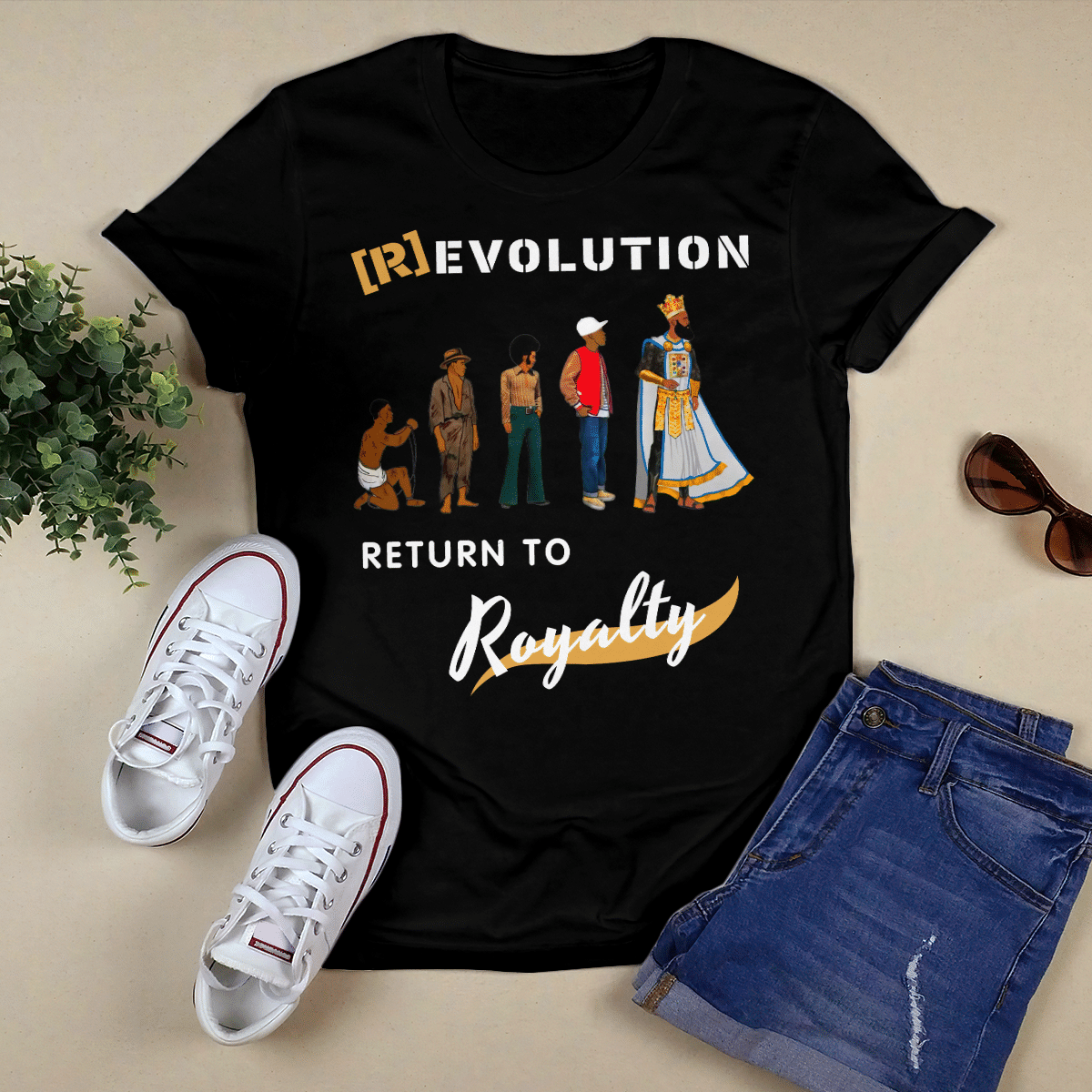 Shirt For Men Black King Shirt Revolution Return To Royalty Shirts