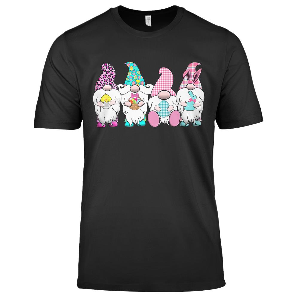 4 Easter Gnomes Pastel Spring Bunny Ears Gingham Rabbit Premium T Shirts