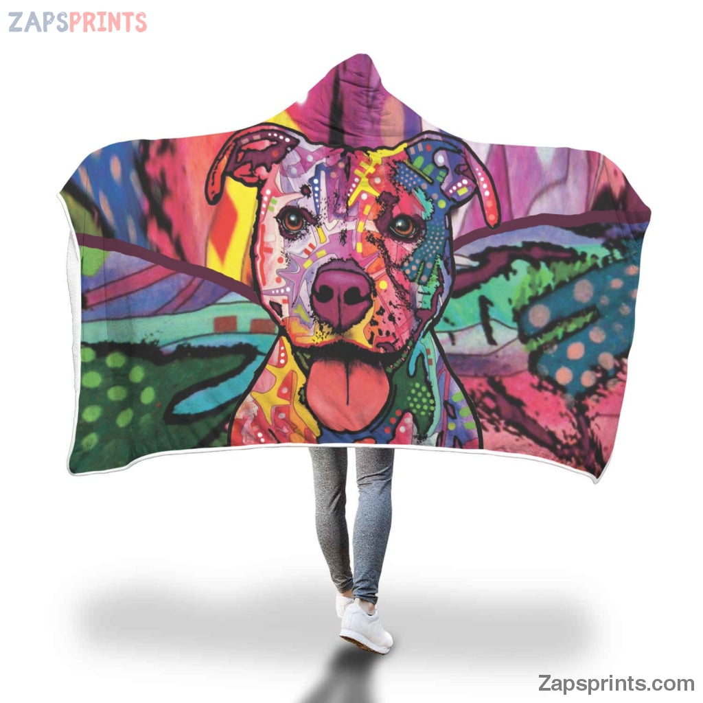 Staffordshire Terrier (Staffie) Design Hooded Blanket – Dean Russo Art