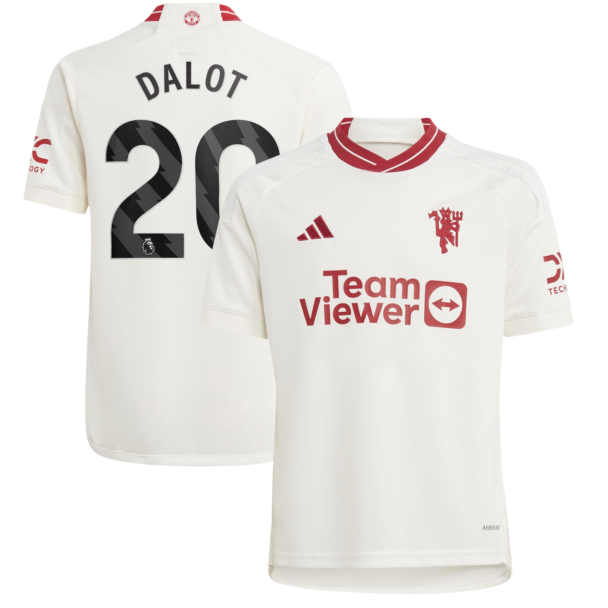 Diogo Dalot Manchester United Youth 2023/24 Third Replica Player Jersey – White