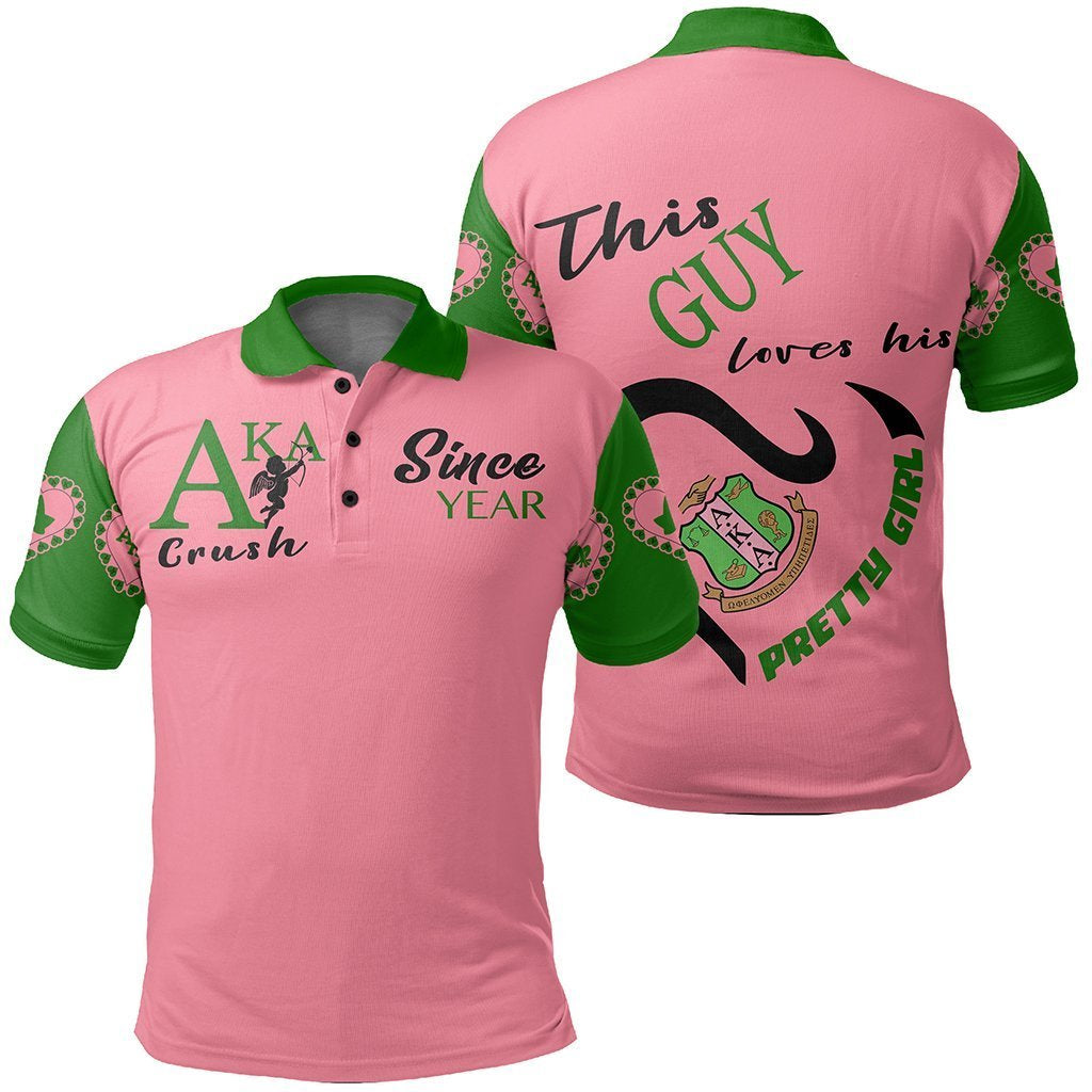 Personalized Greek Life Polo Shirt – Alpha Kappa Alpha Valentine Crush Polo Shirt