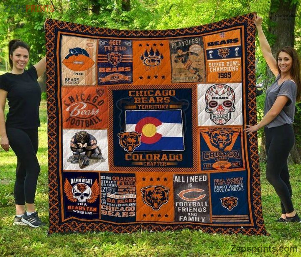 Chicago Bears 3 D Printing Quilt V26 Gift For Fan Football Lovers