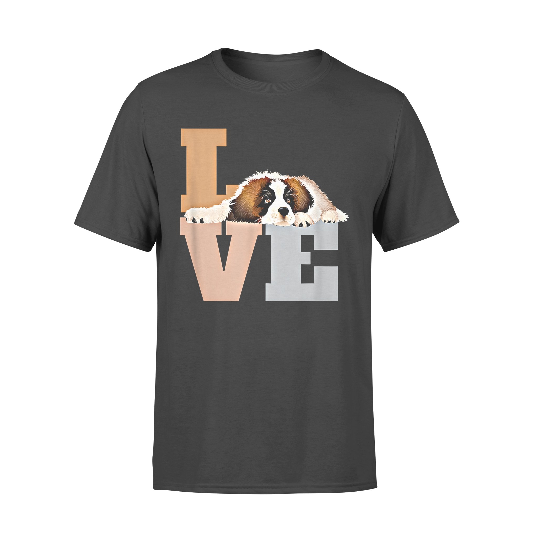 Dog gift idea St Bernard Lazy Puppy Slobbers With Love T-Shirt – Standard T-shirt