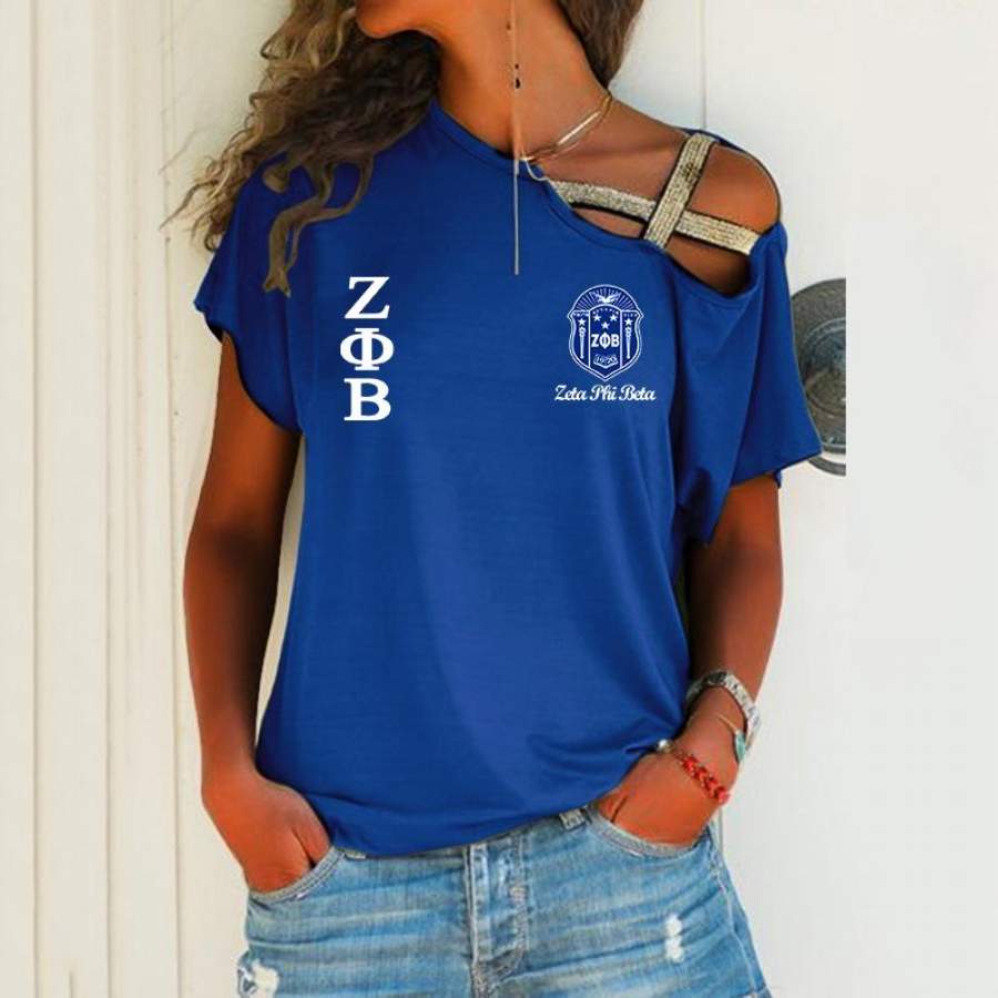 Zeta Phi Beta One Shoulder Shirt 2432020