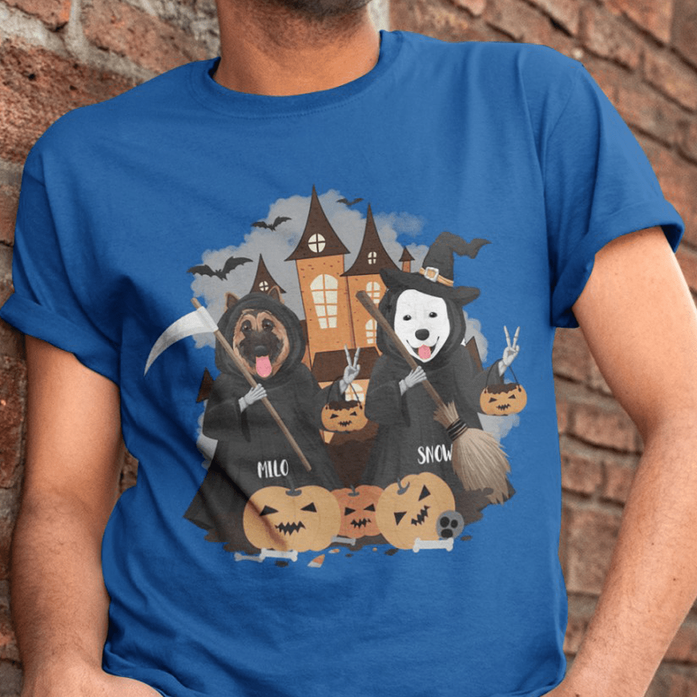 Grim Reaper Halloween Style Dog Shirt