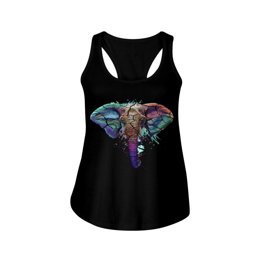 Splash Art Elephant 2020 Trending Ladies Flowy Tank