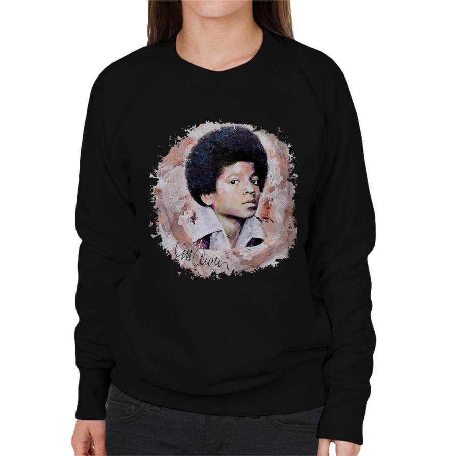 Sidney Maurer Original Portrait Of Michael Jackson Young Women’s Sweatshirt