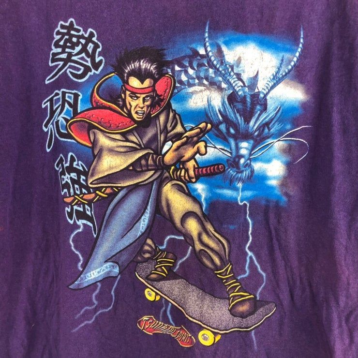 Vintage Tsunami Spirit Anime Manga Skateboard Dragon Shirt