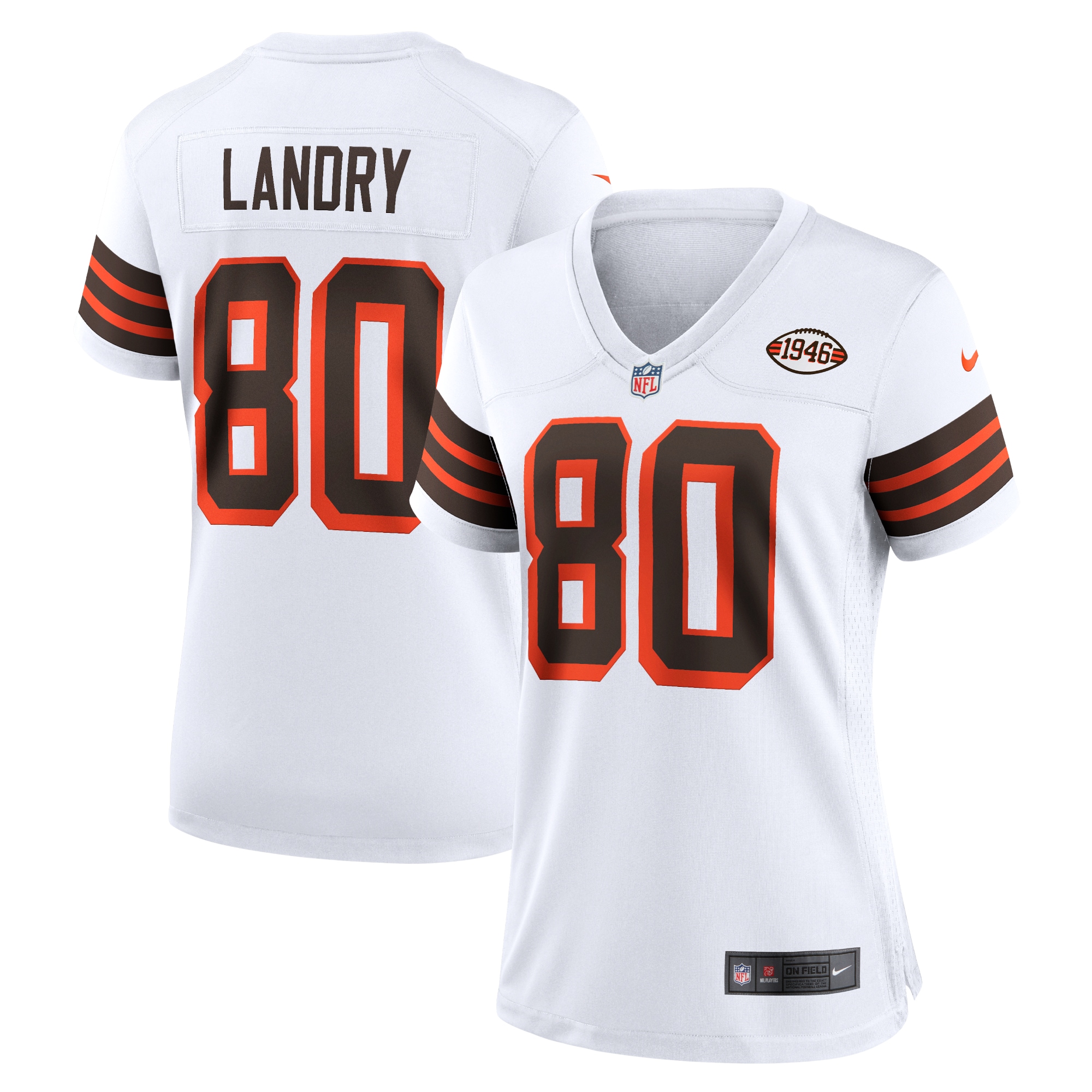 Women’s Cleveland Browns Jarvis Landry White 1946 Collection Alternate Game Jersey