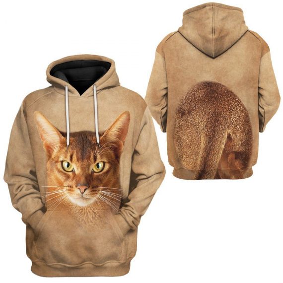 3D Abyssinian Cat All Over Print Unisex Hoodie Cat Lovers