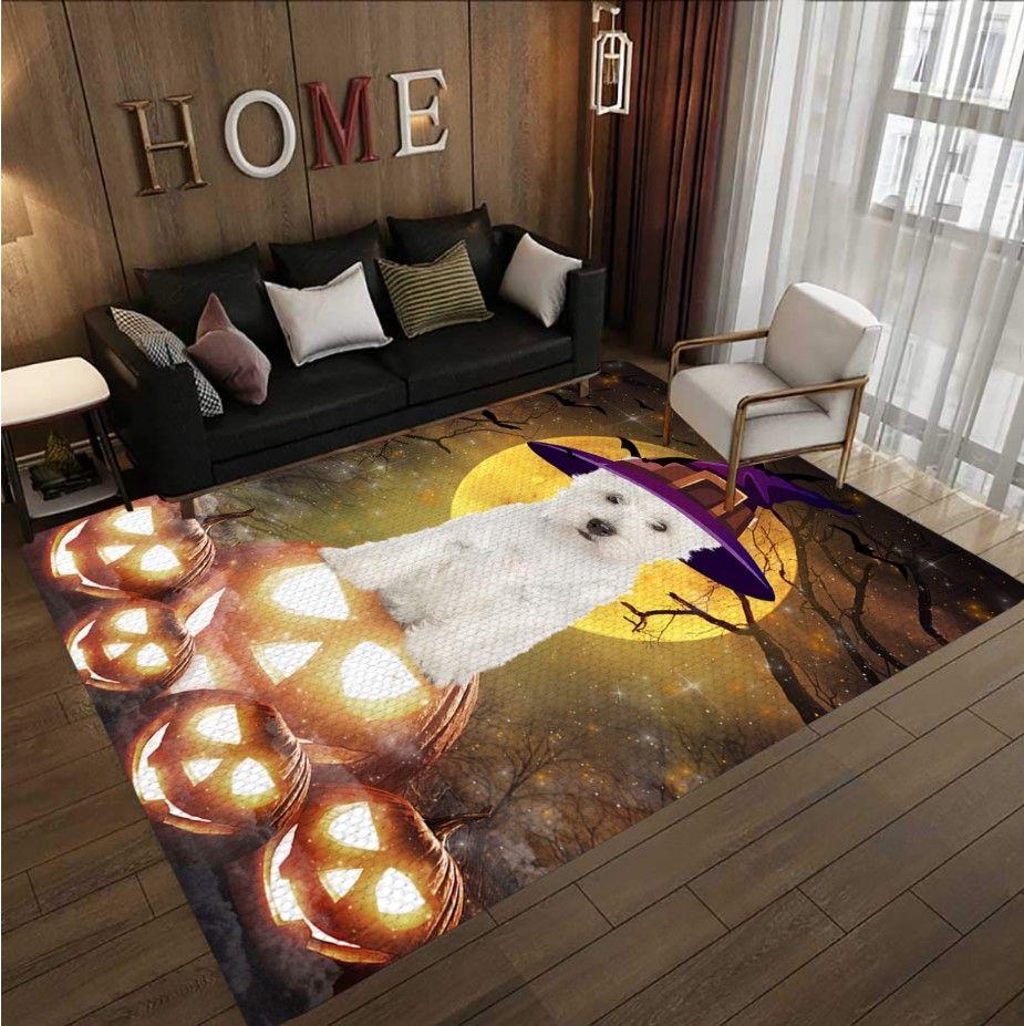 West Highland White Terrier Halloween Night Rectangle Rug