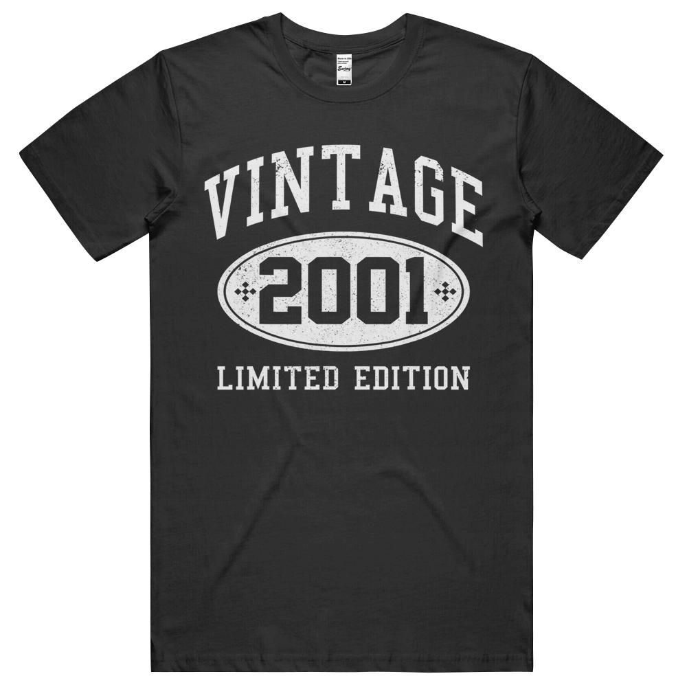 20th Birthday Gift 20 Years Vintage 2001 Limited Edition Unisex Shirt