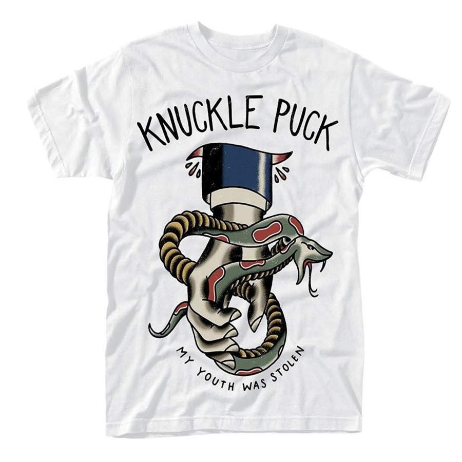 Custom Men’S Summer Fashion T-Shirt Knuckle Puck T Shirt Snake Mens White Short Sleeve Funny T Shirts