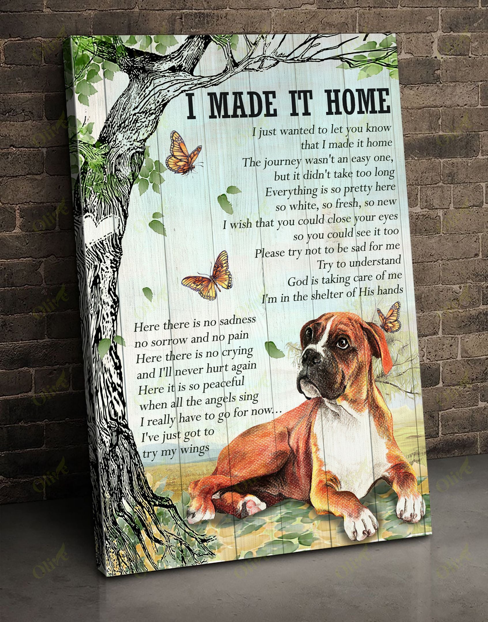 Boxer – I Made It Home Canvas Wall Art Home Decor