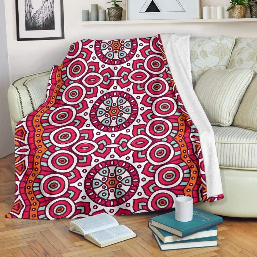 Vintage Indian Mandala Print Blanket