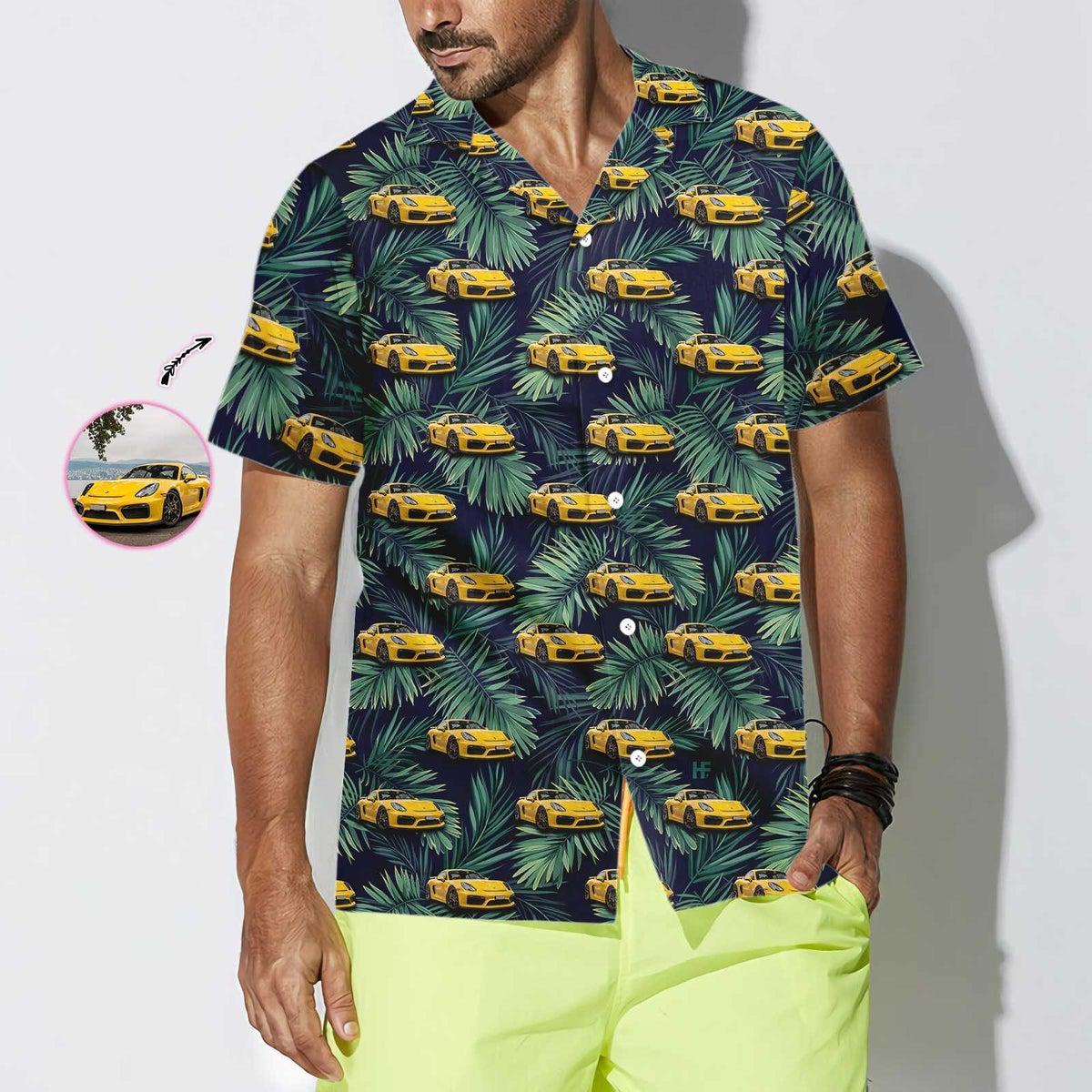 Tropical Car Custom Photo Hawaiian Shirt – For Men And Women