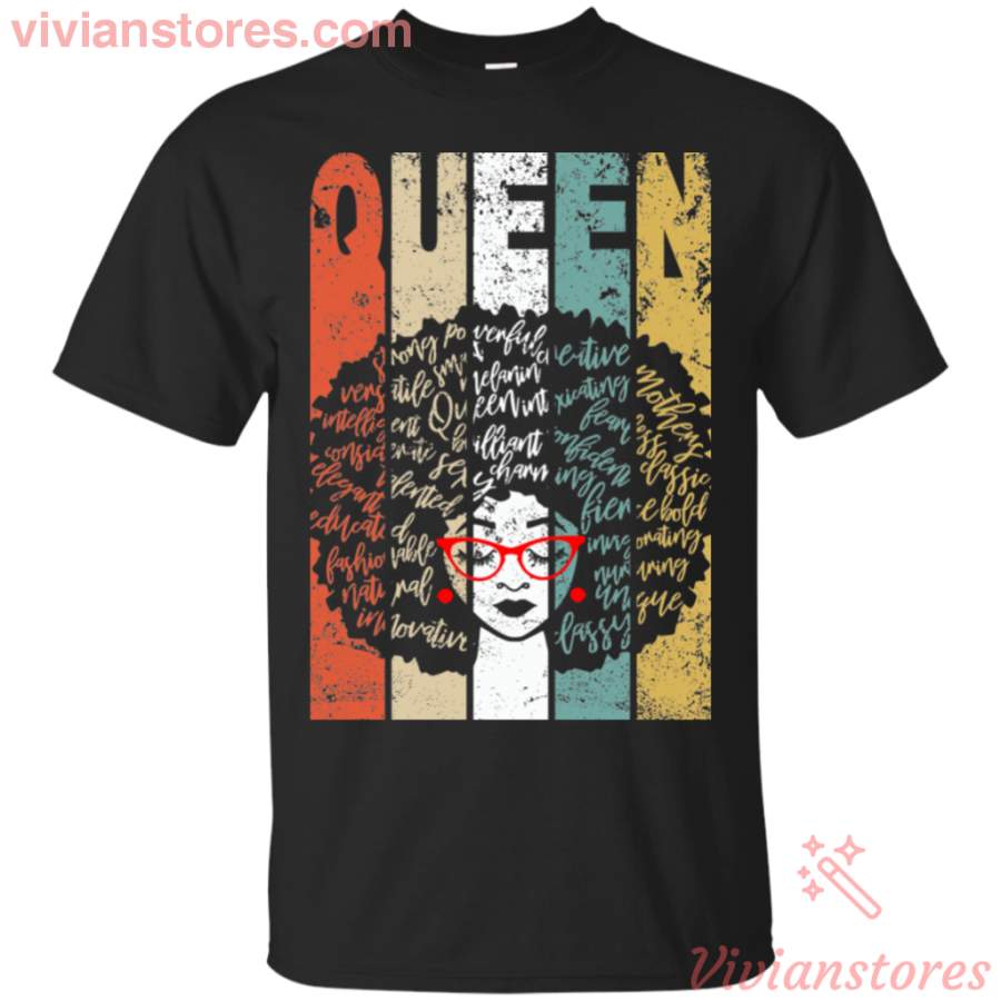 Vintage Black Queen Birthday T-Shirt Amazing Gift Idea