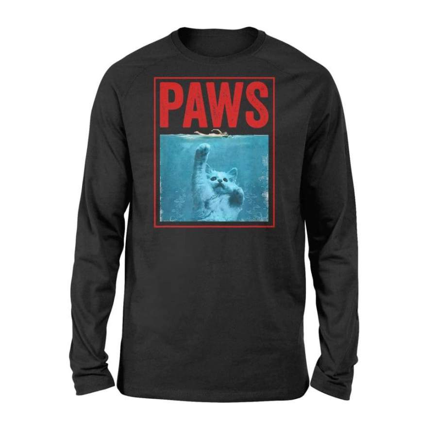 PAWS Funny Cat Kitten For Shark And Cat Lovers – Standard Long Sleeve