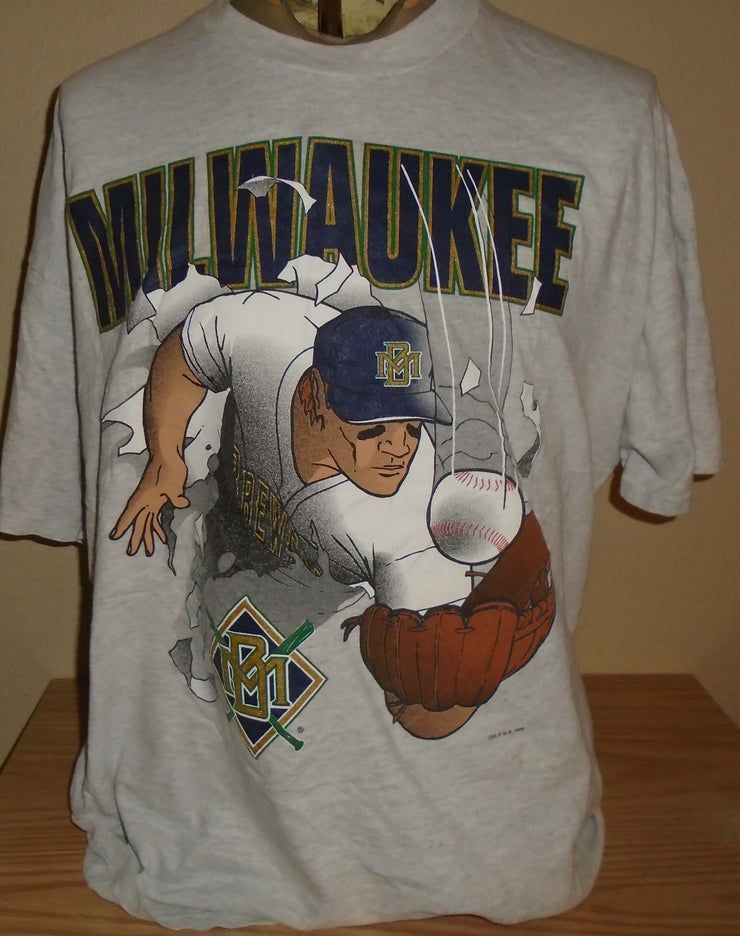 Vintage 1990S Milwaukee Brewers Baseball Shirt