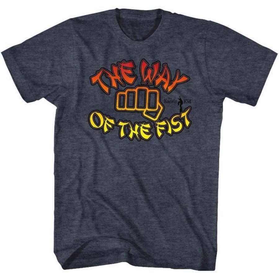 The Karate Kid The Way Of The Fist Mens T Shirt Vintage Blue Heather