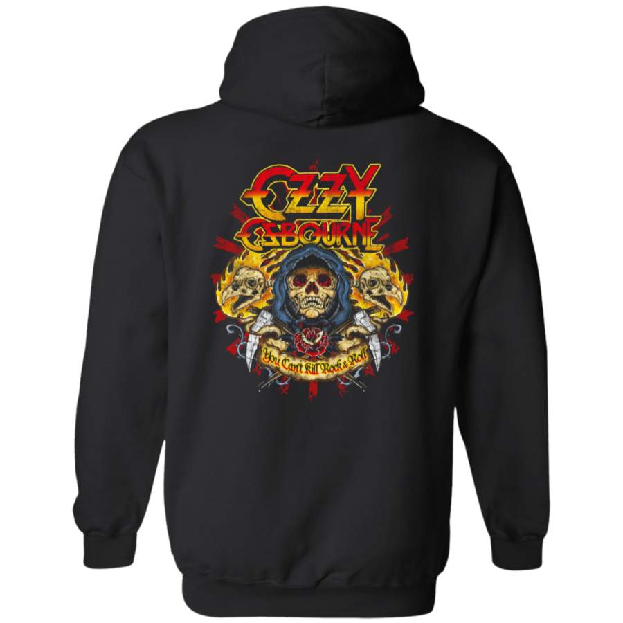 Vintage Style Ozzy Ozbourne Tee Mens Back print Pullover Hoodie