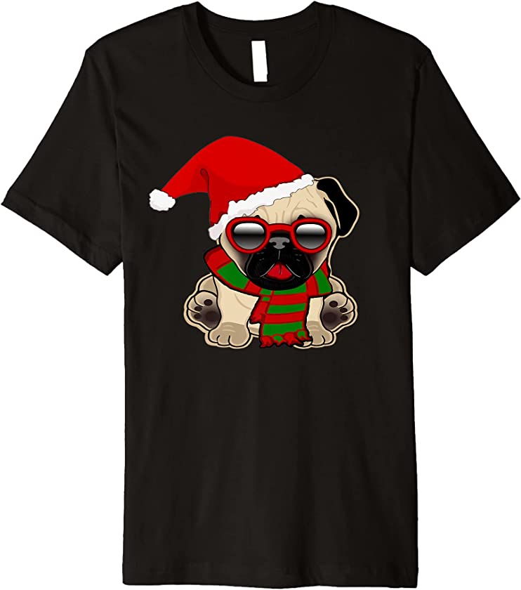 Christmas Pug Puppy Premium T-Shirt