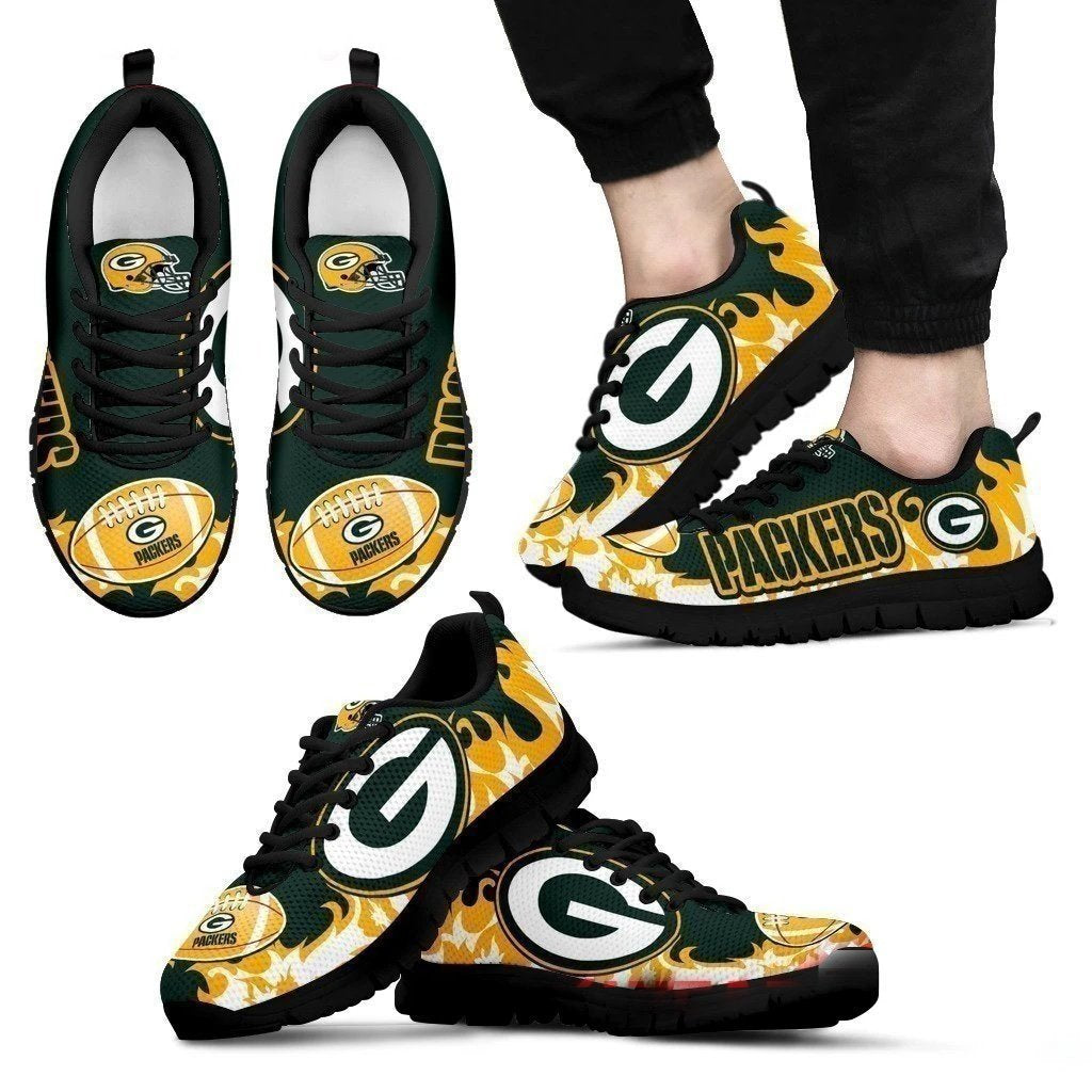 Green Bay Packers Sneakers For Fan Gift Idea