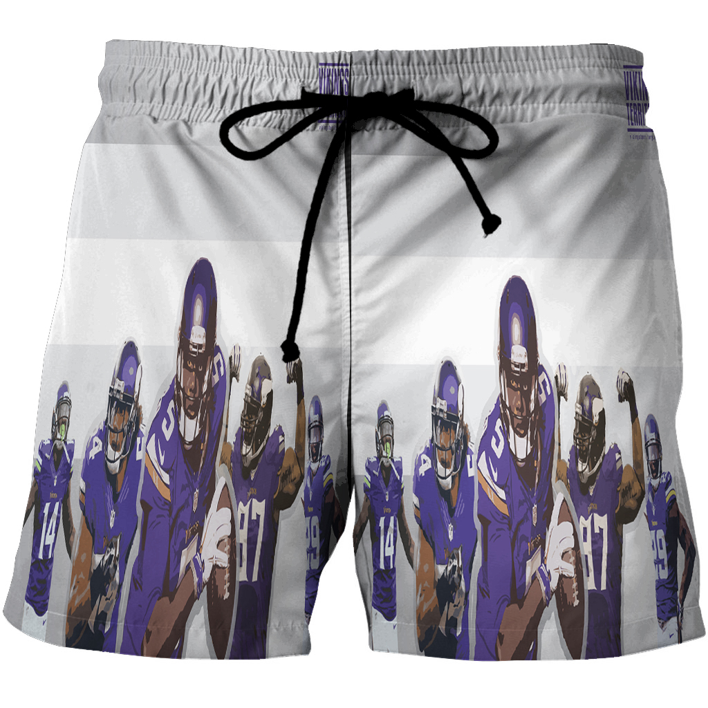 Minnesota Vikings Team V10 3D All Over Print Summer Beach Hawaiian Short