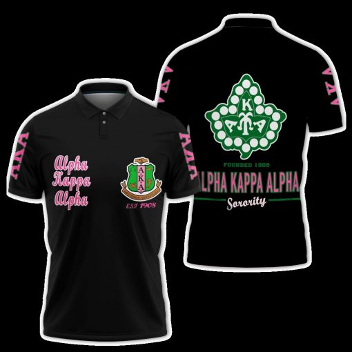 Alpha Kappa Alpha Sorority Founded 1908 Emblem Polo Shirt