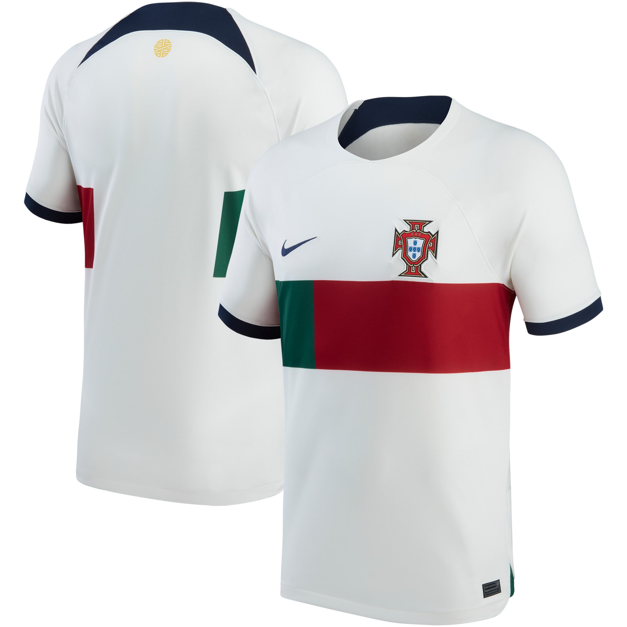 Portugal National Team 2022/23 Away Breathe Stadium Replica Blank Jersey – White